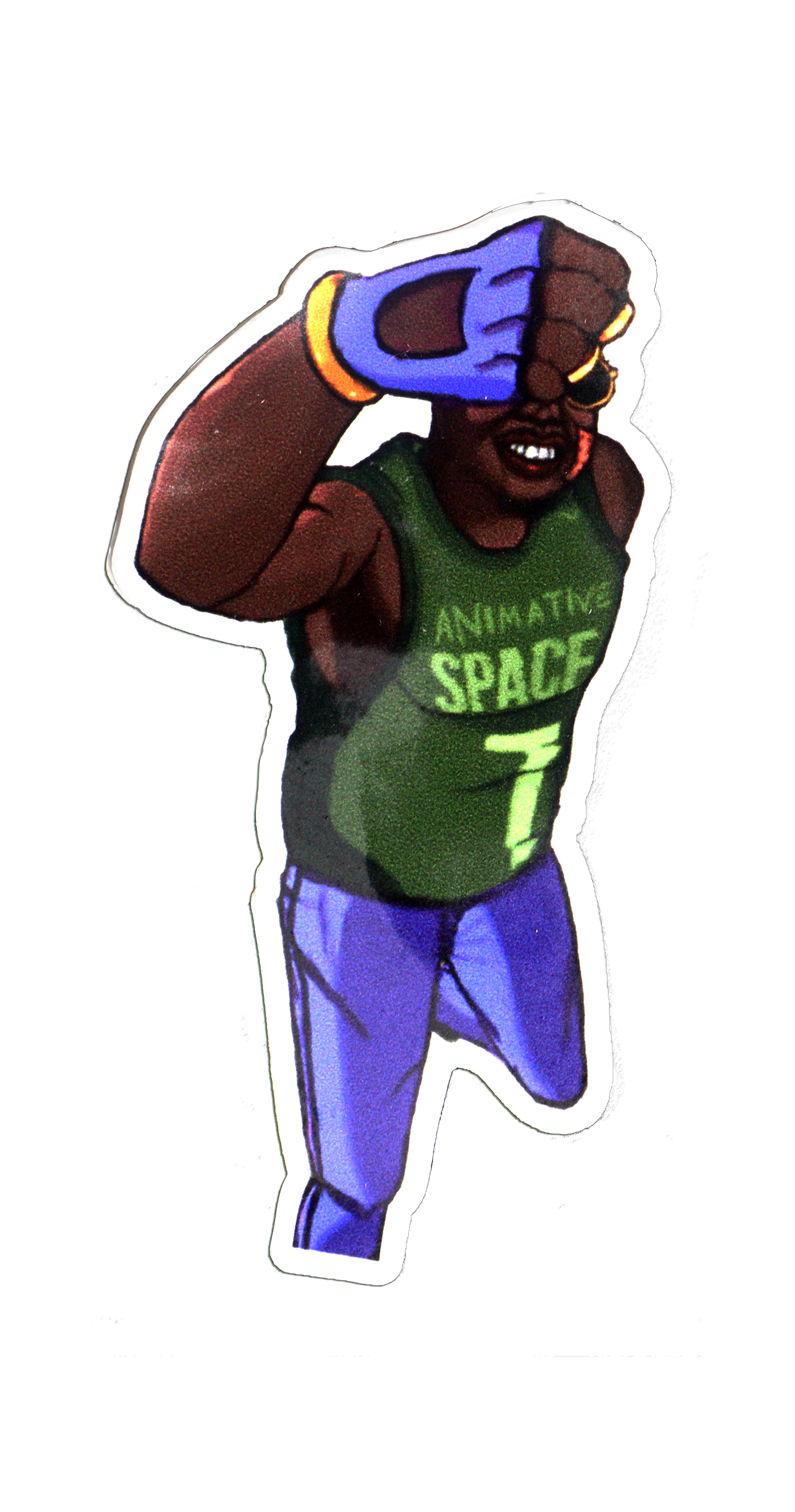 Space Man 3" x 2" Sticker
